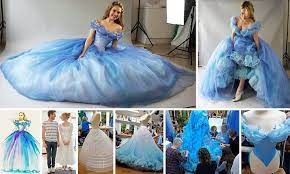 The lily james cinderella interview took place at the luxurious montage beverly hills. Cinderella Dress Maker Reveals How She Wove Her Magic Daily Mail Online