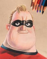 995 Likes 17 Comments Julia Mann Juliamannart On Instagram Finished Mr Incredible I Really Disney Drawings Drawing Cartoon Characters Cartoon Drawings