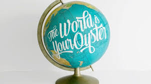 Vintage Globes With Hand Lettered Quotes Vintage Globe Globe Lamps Painted Globe