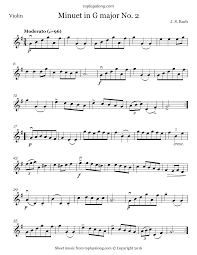 Cello Suite No 1 In G Major Piano Sheet Music J S Bach Minuet In G Major No 2 Sheet Music Violin Sheet Music Flute Sheet Music