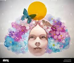 Imaginary flowers hi-res stock photography and images