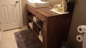 Made with 100% solid wood and plywood only! 27 Homemade Bathroom Vanity Cabinet Plans You Can Diy Easily