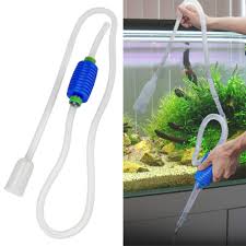 It removes all the dirt, debris, waste, and extra food from aquarium water. Aquarium Fish Tank Vacuum Water Exchange Gravel Cleaning Tool Suction Pipe Aquarium Accessories Siphon Pump Filter Tube White Blue Candybarbar Pet Supplies Gravel Cleaners Cate Org