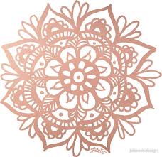 Rose Gold Mandala Flower Sticker By Julieerindesign Gold Wallpaper Iphone Rose Gold Wallpaper Rose Gold Backgrounds