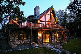 Depending on your needs, customizing a log home kit is easy and fast. Rustic Living In A Wisconsin Half Log Home