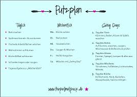 Putzplan Unsere Waffe Gegen Das Tagliche Chaos Reinigungsplan Putzplan The Plan