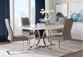 Oak dining set a 7 piece traditional white and natural wooden dinette table with 6 chairs which is the best kitchen or living room solution guaranteed country rustic room furniture sets for 6 on sale. Picture Of Washington Square 5 Pc Dining Room From Dining Room Sets Furniture Dining Room Design Dining Room Sets Dining Room Table
