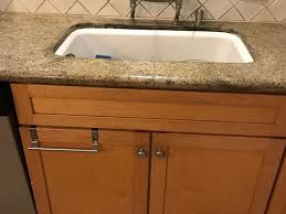 cutting granite top to accomodate apron