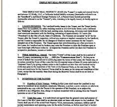 Sample Triple Net Lease Form Lease Being A Landlord Commercial Rental Property