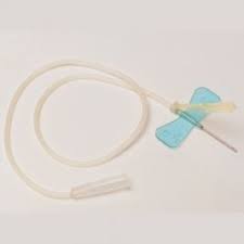 An infusion tube was inserted instead of hunter rods. Terumo Surflo Safety Winged Infusion Set 23g With 300mm Tubing