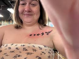 I wanna see everyone's bird tattoos, especially now that I've joined the  club 😂 Got this beauty yesterday, my first tattoo. It's weirdly comforting  feeling like I have two of my babies