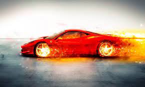 Red Super Car Wallpaper Ferrari Car Fire Digital Art Hd Wallpaper Wallpaper Flare Super Cars Car Wallpapers Hd Wallpaper