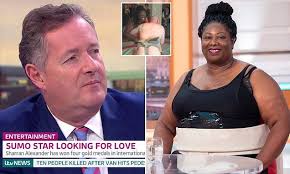 Piers Morgan Tries To Charm Sumo Wrestler On Good Morning Britain Good Morning Britain Sumo Wrestler Wrestler