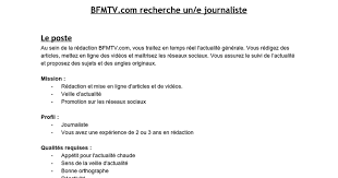 Offre D Emploi Journaliste Cdi Offre Emploi Journal Emploi