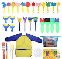 Paint Set for Kids Washable Art Craft Toy Sponge Brushes Foam 38 Pieces | eBay