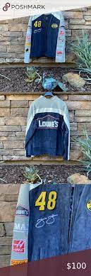 Mens Leather Nascar Jimmy Johnson 48 Jacket Jimmy Johnson Leather Men Jackets