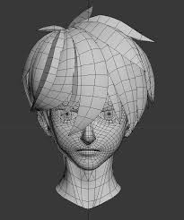 Anime Head Model Gundam Series Boy 3d Model Max Obj Mtl Tga 3