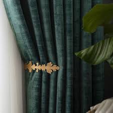 Preston grommet top blackout curtain collection. Premium Green Velvet Curtain Voila Voile
