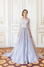 Lavender Wedding Gown With Sheer Sleeves And Floral Appliques Etsy Lilac Wedding Dresses Lavender Wedding Dress Ball Gown Wedding Dress