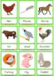 Farm And Wild Animals Flashcards Animal Flashcards Farm Animals Animals