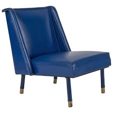 Blue Leatherette Fireside Chair By Jacques Quinet From A Unique Collection Of Antique And Modern Chairs At Http Www 1stdibs Com Furni Luxury Chairs