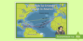 Pentru mărire, faceți clic pe butoanele verzi cu cruce neagră; Harta CÄƒlÄƒtoriilor Lui Cristofor Columb Teacher Made