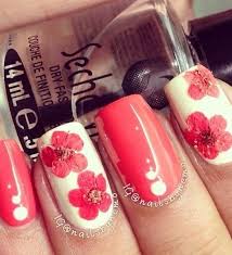 Just like a red lip look, a red mani is a power statement. Cute Red Nails With Real Flowers Mia M S Photo Beautylish