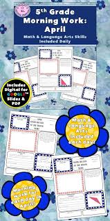 5th Grade Morning Work April Digital Pdf Included Morning Work 5th Grades April Math