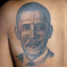 Cup cake tattoo for hotties. Barack Obama Tattoo By Jesse Smith Portrait Tattoo Badass Tattoos Famous Portraits