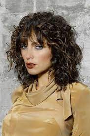 Center parted bangs for long hair. Shoulder Length Short Curly Hair For Heart Shaped Face Novocom Top