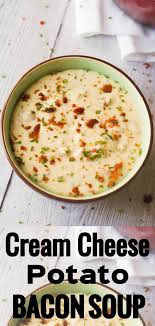 Cream Cheese Potato Bacon Soup Is An Easy Winter Comfort Food Recipe This Easy Potato Soup Starts With A Ga Bacon Soup Potato Bacon Soup Cream Cheese Potatoes
