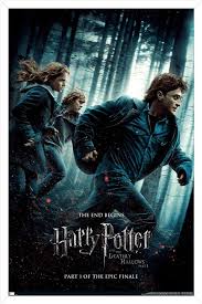 Harry Potter and the Deathly Hallows: Part 1 - Running One Sheet Wall  Poster, 14.725" x 22.375", Framed