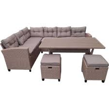 Sit pretty in the garden on this rattan bistro set, finished with white legs and matching cushions. Metal Garden Sofa Sets You Ll Love Wayfair Co Uk