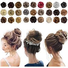 Amazon Com Messy Bun Hair Piece Thick Updo Scrunchies Hair Extensions Ponytail Hair Accessories Ash Blonde Beauty
