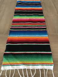 Mexican Serape Table Runner Southwestern Decor Tribal Party Decor Fiesta Decorations Bohemian Rainbo Mexican Serapes Mexican Party Theme Fiesta Decorations