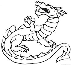 Have hours of fun with some colorful dragons in these dragon coloring pages! Black And White Dragon Coloring Pages Cool Animated Dragon Pictures Free Printable Coloring4free Coloring4free Com