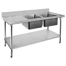 fed 1500 6 dsbr double sink bench right