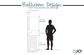 The standard height of a bathroom vanity cabinet is 32″. Home Interior Design Tips By Miami Interior Design Firm Bathroom Measurements