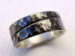 Rustic Wave Ring Silver Mens Wedding Band Silver Ring Etsy Cool Rings For Men Rings Mens Wedding Bands Promise Rings For Guys
