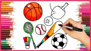 Gymnastics equipment for home volleyball equipment football equipment home workout equipment sports equipment storage camping equipment sports organization adventure quotes adventure travel. Easy Sports Drawing Draw Sports Equipment Step By Step Drawing Youtube