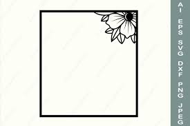 Download Flower Border Svg Square Floral Frame Svg Monogram Border 854830 Monograms Design Bundles