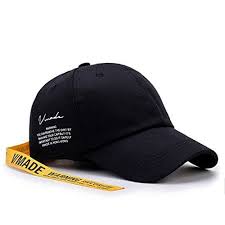 Bosunshine Unisex Adjustable Punk Snapback Long Back Strap Print Letter Ribbon Hip Hop Hat Baseball Cap