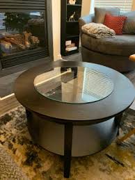 Constructed of solid wood, composite and tempered glass Winsome Wood Genoa Round Coffee Table With Glass Top Espresso Finish Walmart Com Walmart Com