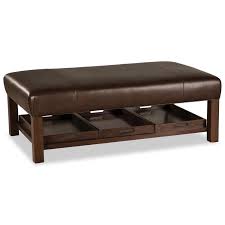 Tons of options for affordable, beautiful leather ottomans. Craftmaster L034500 Large Rectangular Leather Ottoman With 3 Removable Trays Home Collections Furniture Ottomans