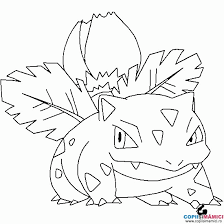 Drawing of ivysaur from pokemon to print and coloring. With Pokemon Ivysaur Free Print And Color Online