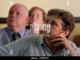 L-R Jane Morrison, Peter McMahon and Connie McCready members of the  Scottish branch of the UK group Covid-19 Bereaved Families for Justice at a  media conference at the Mariott Hotel, Glasgow, following