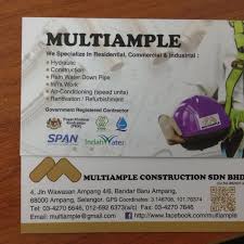 Kerja penyelenggaraan dan pembaikآ penyelenggaraan bangunan), yang berdaftar dengan pusat khidmat kontraktor. Multiample Construction Sdn Bhd Wahlkampfburo In Ampang