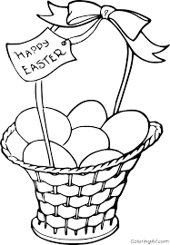 Happy easter basket coloring pages. Easter Basket Coloring Pages Coloringall