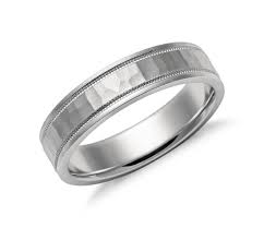 Hammered Milgrain Comfort Fit Wedding Ring In Platinum 5mm Blue Nile Mens Wedding Rings Platinum Wedding Rings Titanium Wedding Rings