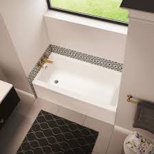 We have solutions for any bathing area; Maax Bosca Ifs Afr 59 75 In Acrylic Left Drain Rectangular Alcove Soaking Bathtub In White 106395 000 001 101 The Home Depot Soaking Bathtubs Freestanding Bathtub Shower Bathtub Sizes